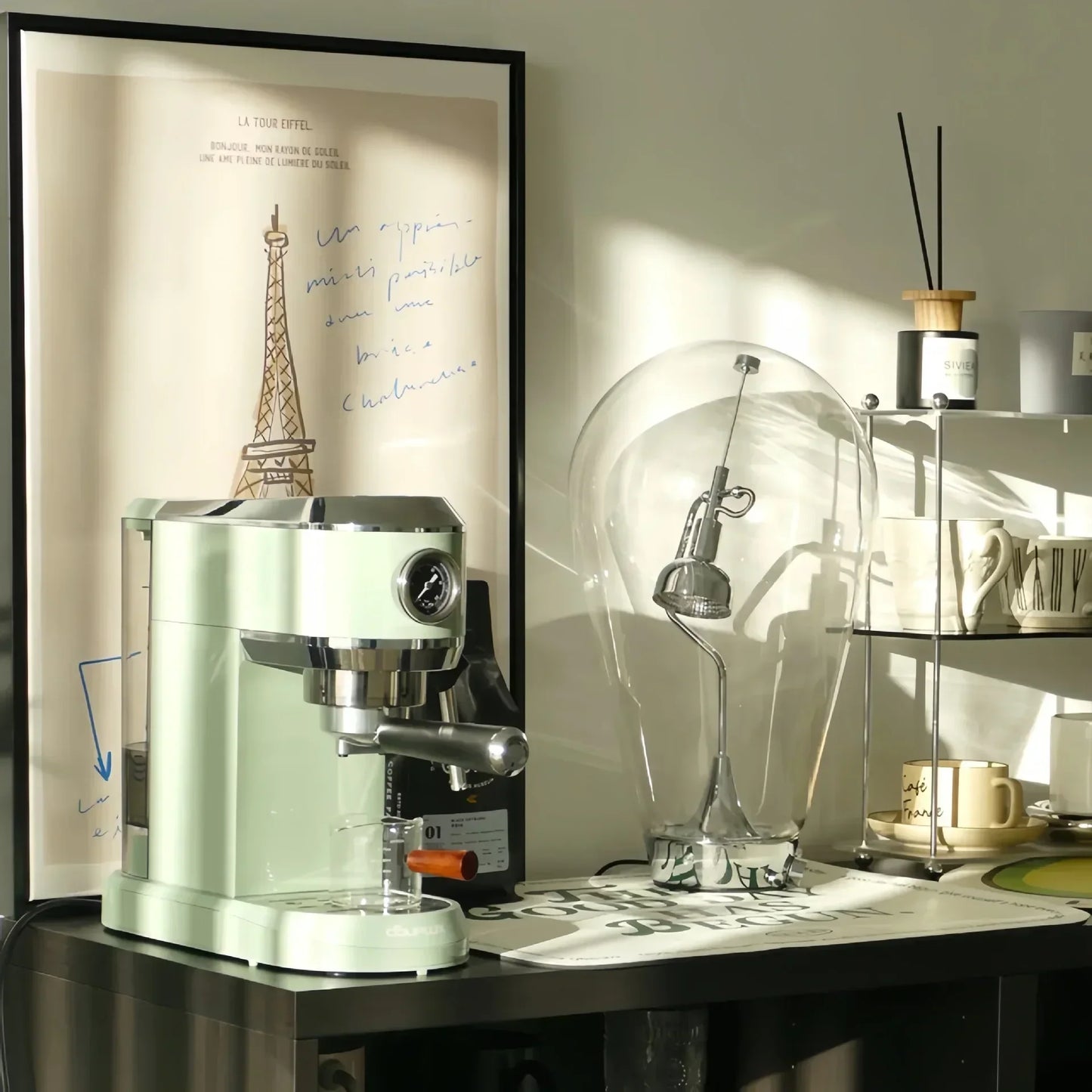 Decorbites™ Glas-Schreibtischlampe: Italienische Vintage dimmbare Dreh-Tischleuchte