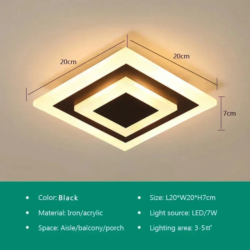 DecorBites™ LED Ceiling Light: Stylish Acrylic Lamps for Home Decor, Aisle, Staircase, Balcony