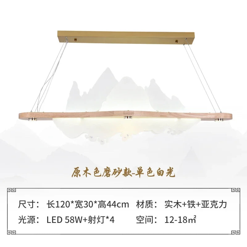 DecorBites™ Chinese Style Wood Art Chandelier for Modern Zen Atmosphere