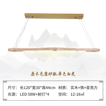 DecorBites™ Chinese Style Wood Art Chandelier for Modern Zen Atmosphere