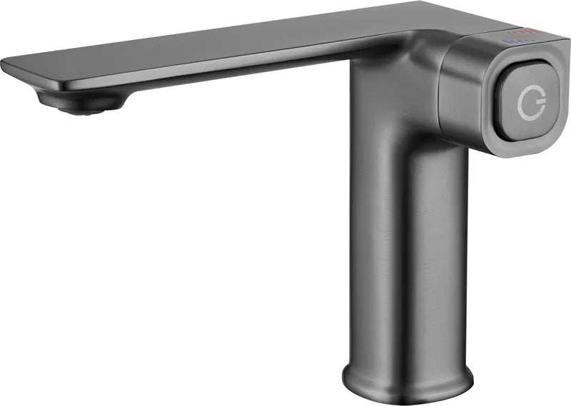 DecorBites™ Gray Sink Mixer with Memory Switch Single Handle Deck Mounted Tap