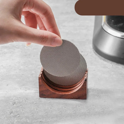 Decorbites™ Espressofilter-Siebhalter Holzständer für Portafilter-Puck-Siebe