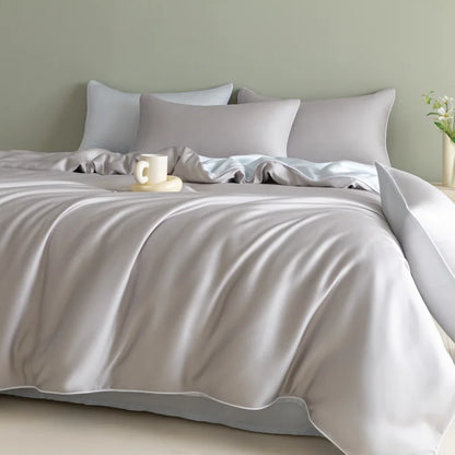 DecorBites™ Cool Touch Solid Color Bedding Set - Skin-Friendly & Breathable