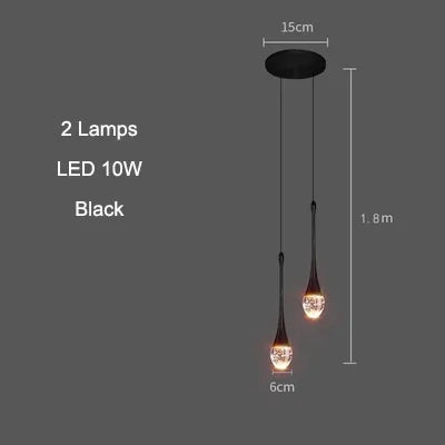 DecorBites™ Bubble Crystal Chandelier Hanging Lamp: Modern LED Pendant Lights for Home Decor