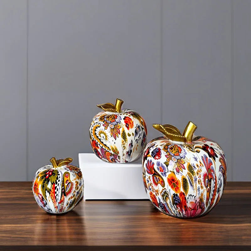DecorBites™ Apple Resin Figure Decorative Ornament for Home Office, Morden Art Craft Decor