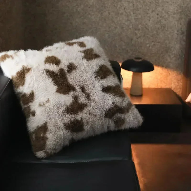 Faux Fox Fur Throw Pillow