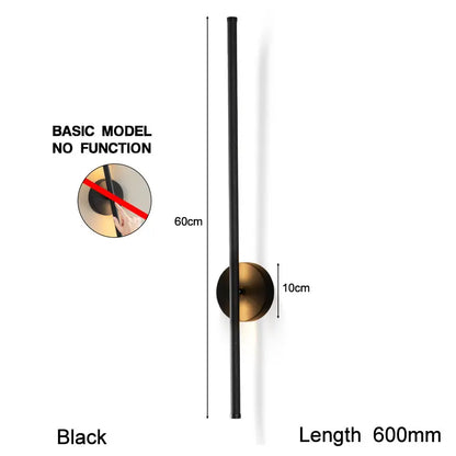 DecorBites™ Dimmable LED Wall Sconce Black Wall Lighting for Bedroom Living Room