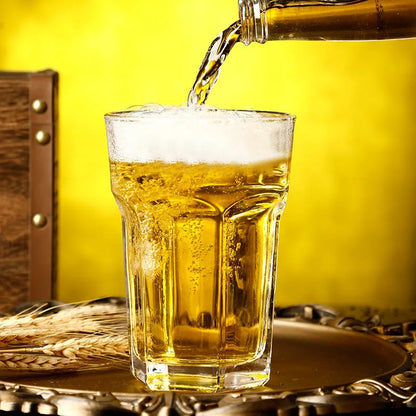 DecorBites™ Large Glass Beer Mug | Creative Transparent Glass Cup | Home Decor Gift