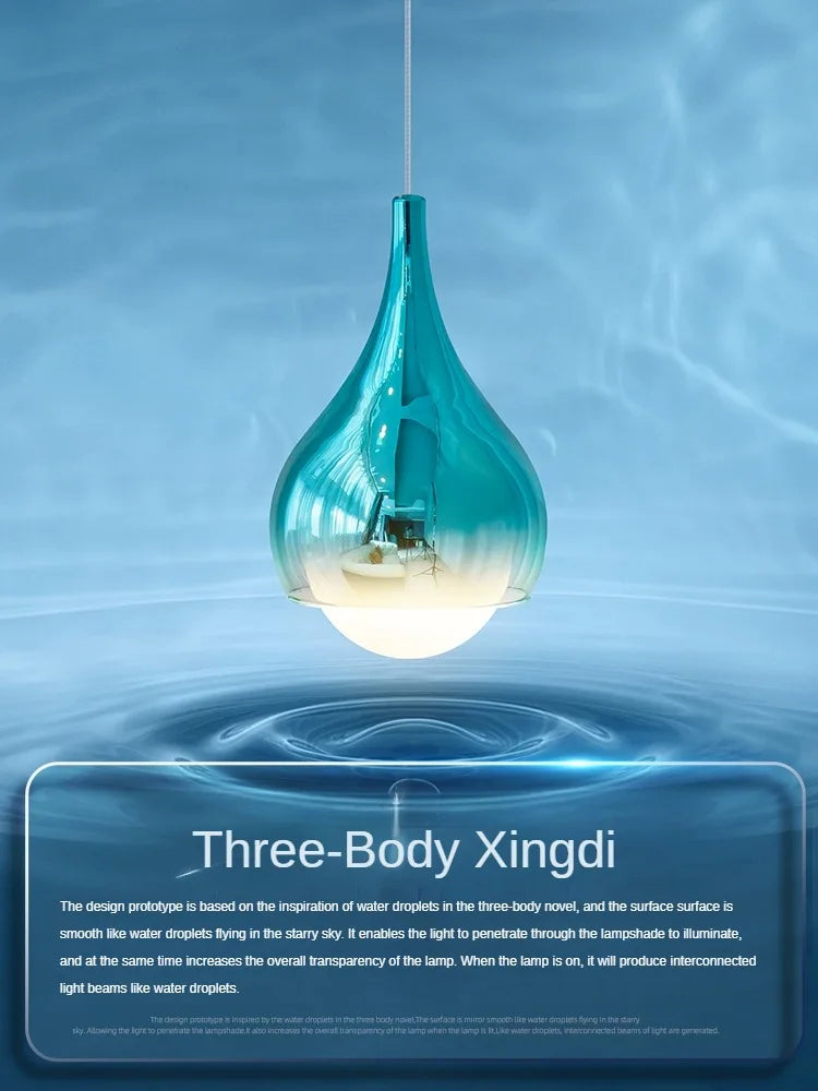 Lámpara de techo DecorBites™ con forma de gota de agua LED para iluminación decorativa del hogar