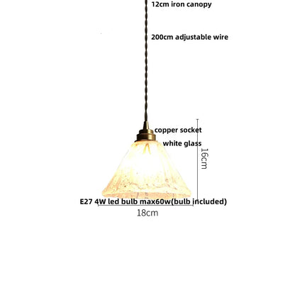 DecorBites™ Blue Glass LED Pendant Lights Adjustable Hanging Lamp Luminaire