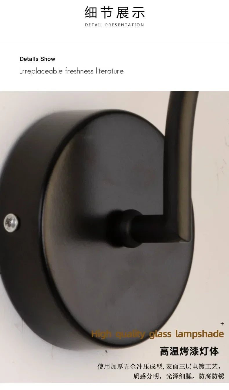 DecorBites™ Glass Ball Wall Light: Modern Nordic Living Bedroom Sconce Fixture