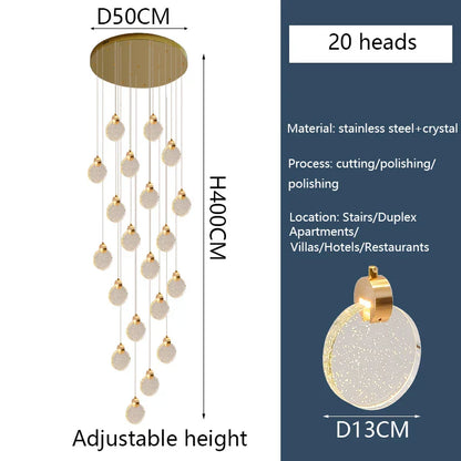 DecorBites™ Crystal LED Chandelier for Modern Living Room Decor