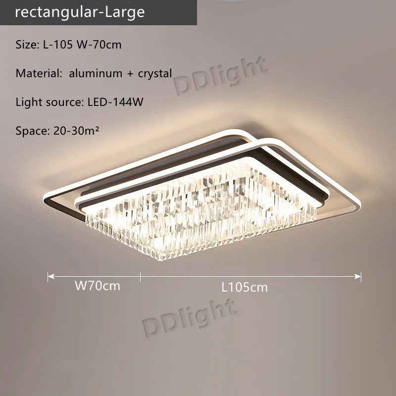 DecorBites™ Crystal Industrial Pendant Chandelier Set for Modern Living Room and Bedroom Decor