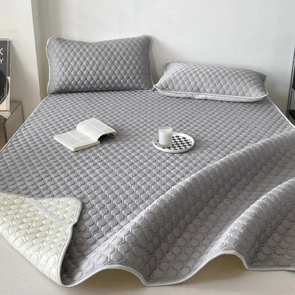 DecorBites™ Cooling Mat & Pillowcase Set - Soft Summer Pad for Bed, Single/Double/Queen Sizes