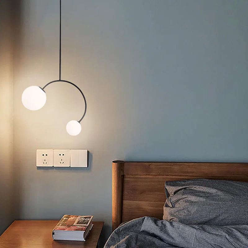 DecorBites™ Glass Ball Pendant Lights For Dining Room Bedroom Study Restaurant Bar Coffee Decor