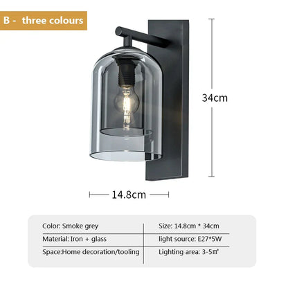 DecorBites™ Double Glass Wall Art Light - Luxury Nordic Style for Bedroom and Aisle Decor