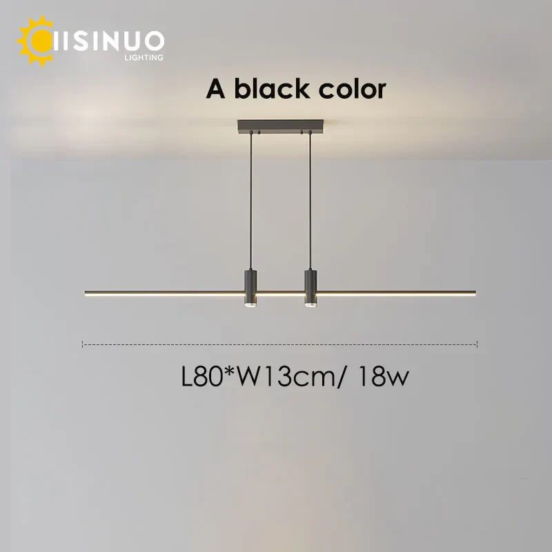DecorBites™ Adjustable LED Pendant Light in Black/Gold for Office Dining Living Room