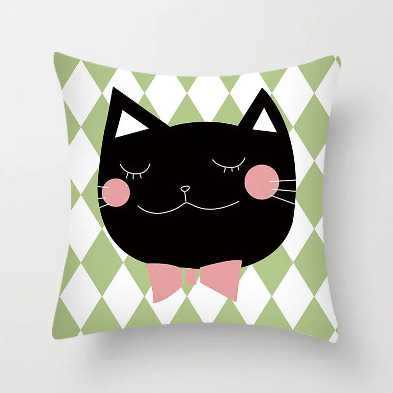 Cat Pattern Pillow Cover