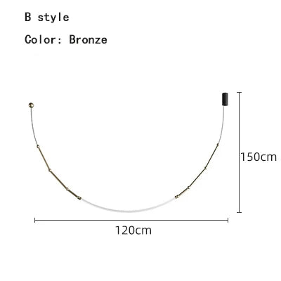 Decorbites™ Lámpara de Araña Lineal Creativa: Iluminación Moderna de Diseñador Nórdico Italiano para Sala de Estar y Vestíbulo