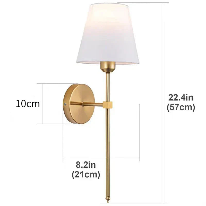 DecorBites™ Industrial Retro Fabric Wall Lamp for Bedroom, Bathroom, Living Room Lighting