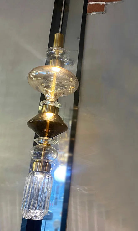 DecorBites™ Glass Chandelier: Elegant Lighting for Home, Restaurant, Bar, and Study Room