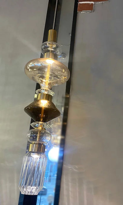 DecorBites™ Glass Chandelier: Elegant Lighting for Home, Restaurant, Bar, and Study Room