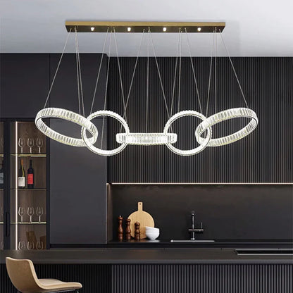 DecorBites™ Crystal Chandelier Pendant Light for Living Room Dining Room Ceiling Lighting