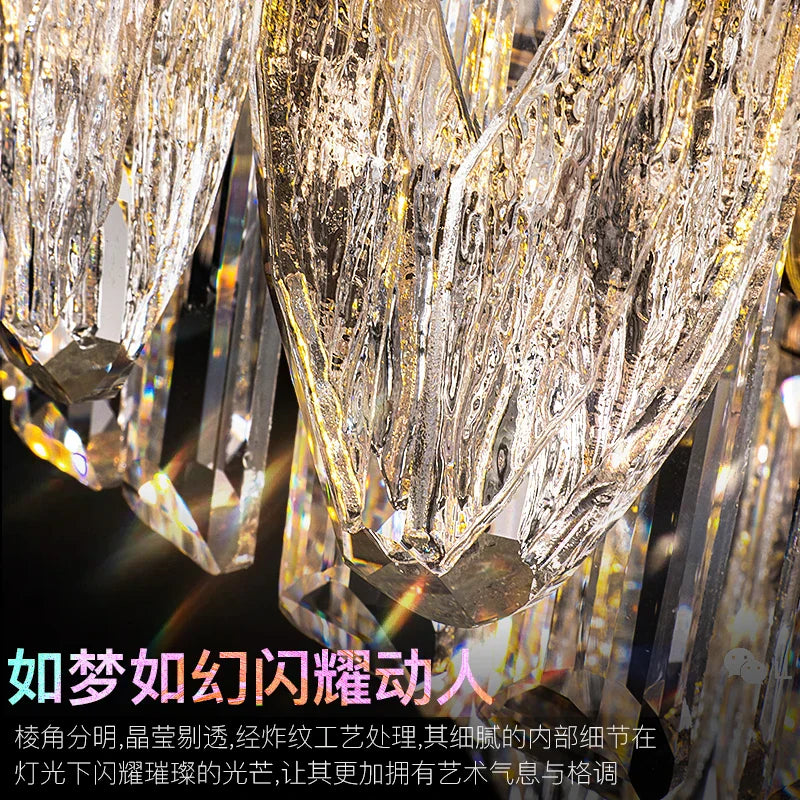 DecorBites™ Crystal Ring Chandelier: 2024 Luxury Bedroom Dining Room Lighting