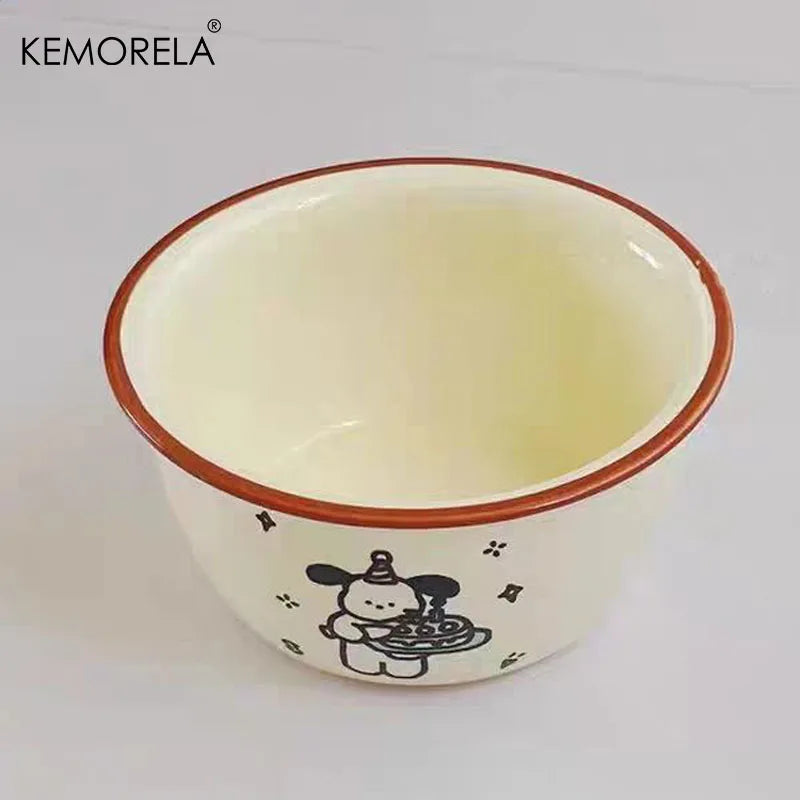 DecorBites™ Carton Ceramic Soup Bowls - Set of 1 | Microwave & Dishwasher Safe