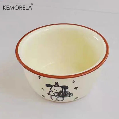 DecorBites™ Carton Ceramic Soup Bowls - Set of 1 | Microwave & Dishwasher Safe