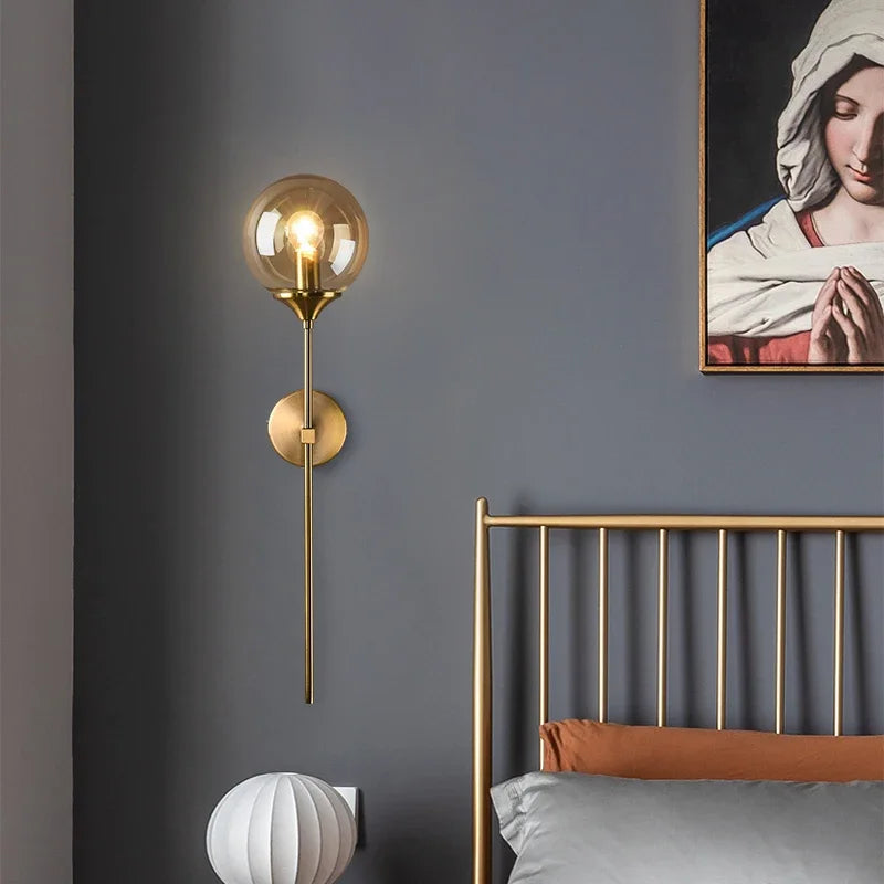 Round Glass Wall Sconce