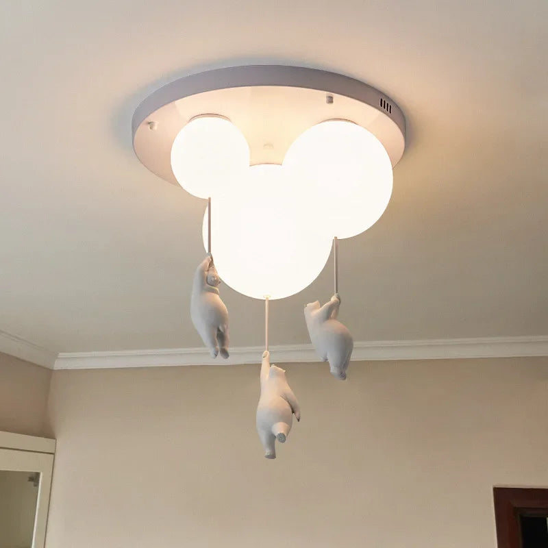 ثريا سقف LED بتصميم دب للأطفال من DecorBites™، مصباح معلق لطيف لغرفة النوم للأولاد والبنات