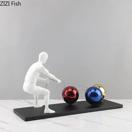 DecorBites™ Abstract Character Metal Sculpture Desk Ornament Aesthetic Room Decor