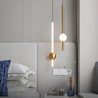 DecorBites™ Glass Rod Pendant Light - Modern Long Hanging Lamp for Living Room, Bedroom & Shop