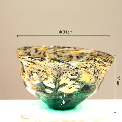 DecorBites™ Degradados Jarrón de vidrio negro Terrario Maceta Cuenco Organización de escritorio Macetas para flores