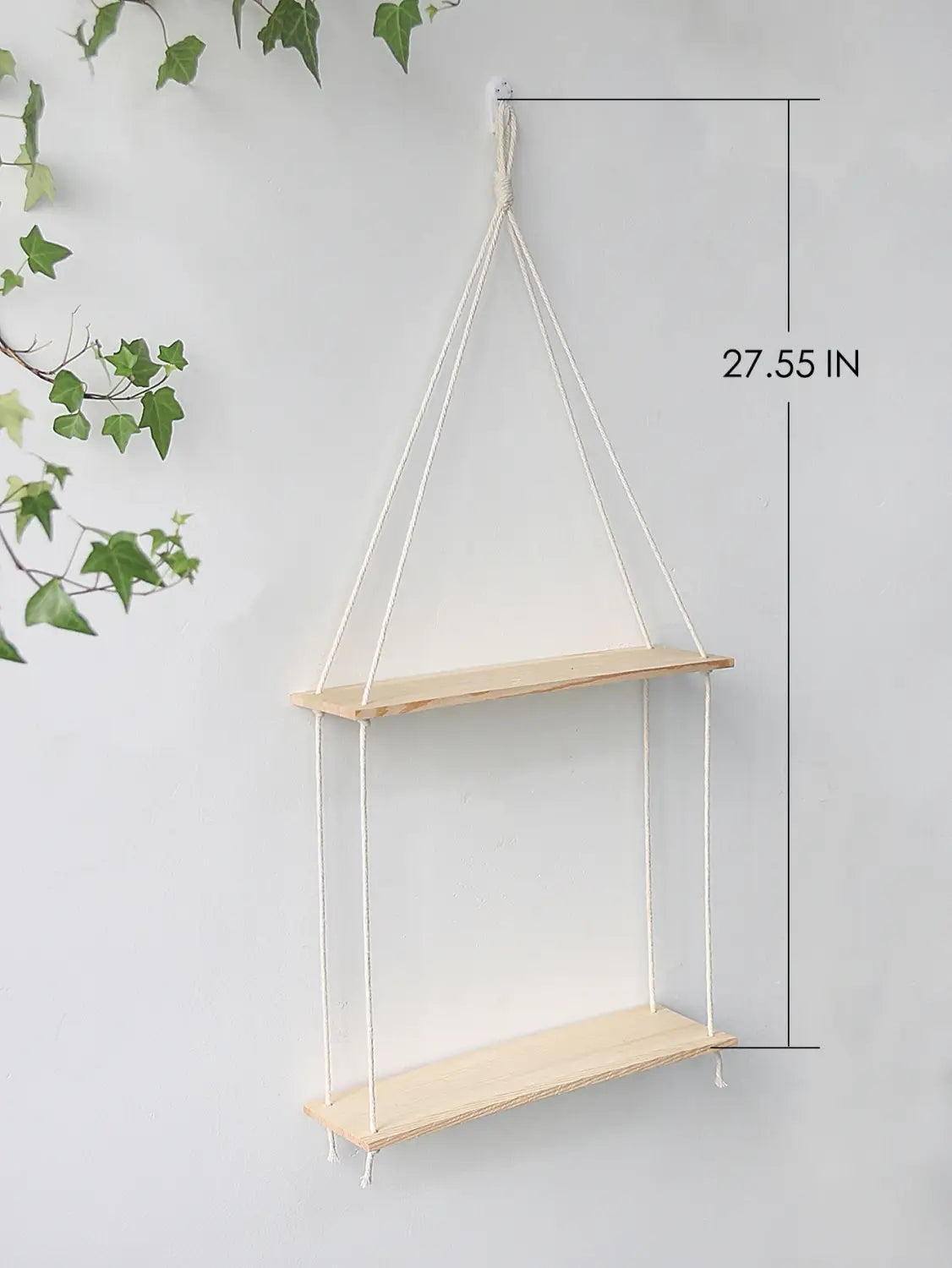 DecorBites™ Boho Macrame Wall Shelf for Home Decor
