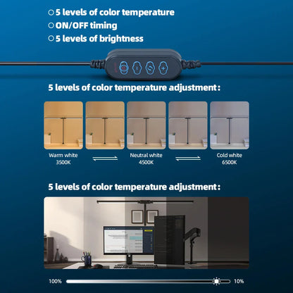 DecorBites™ Double Head LED USB Table Lamp – Stepless Dimmable for Office, Study, Reading