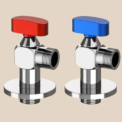 صمام زاوية DecorBites™: مدخل مياه مثبت على الحائط، مدخل واحد للخارج، بارد وساخن.