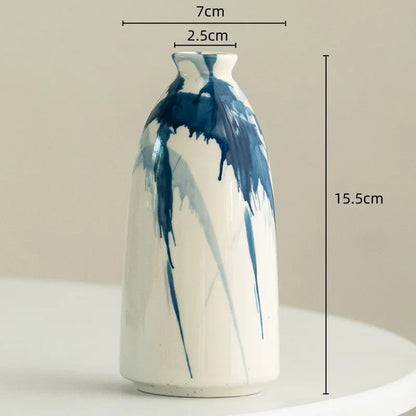 DecorBites™ Graffiti Ceramic Vase for Stylish Flower Arrangements