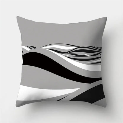 Funda de almohada DecorBites™ con rayas geométricas, 45x45 cm, de poliéster, para sala de estar