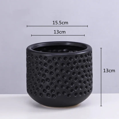 DecorBites™ Gold Ceramic Flower Pot Succulent Vase Terrarium Plant Pots for Home Balcony Decor