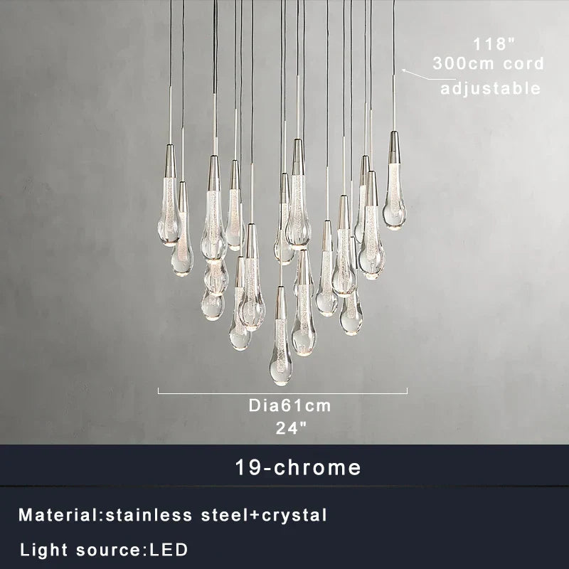 Lámparas colgantes de techo de cristal DecorBites™ para comedor, iluminación decorativa de lujo para vestíbulo