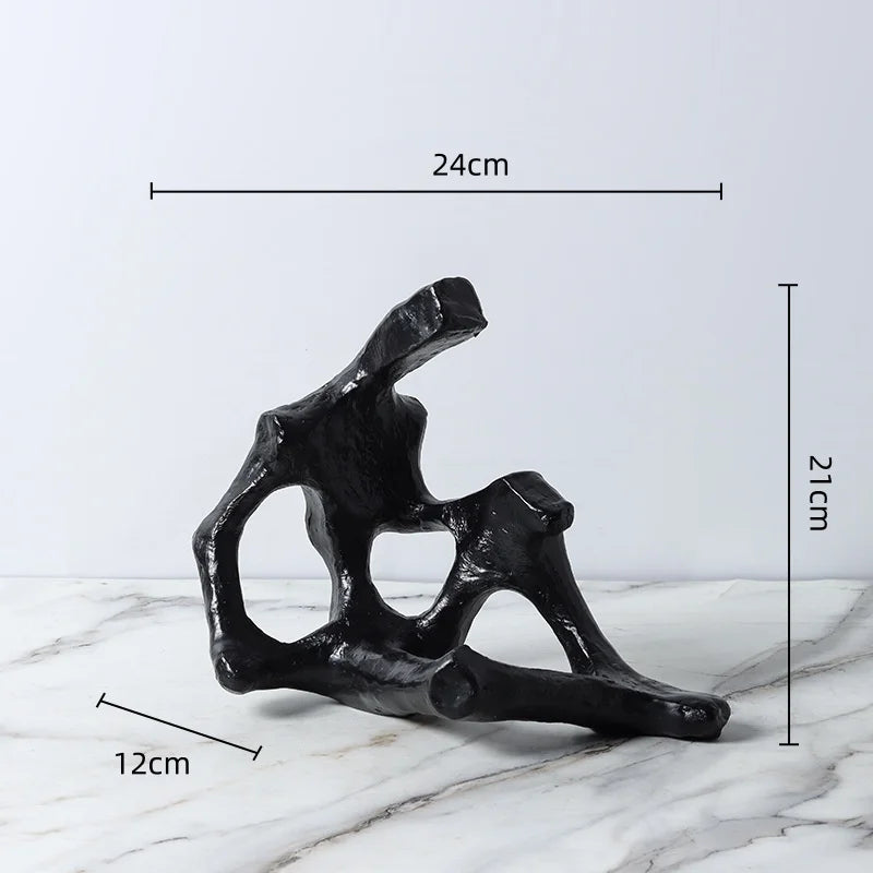 ديكوربايتس™ - منحوتة هيكل عظمي تجريدية | ديكور منزلي