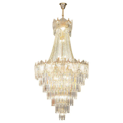 DecorBites™ Elegant Crystal Duplex Chandelier for Livingroom, Hotel, and Villa