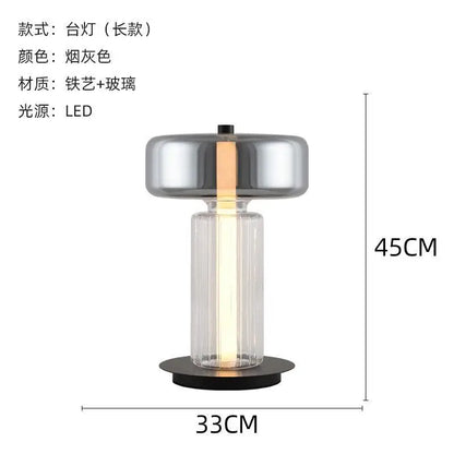 Lámpara de escritorio DecorBites™ de cristal artístico: Diseño minimalista nórdico para dormitorio y sala de estar
