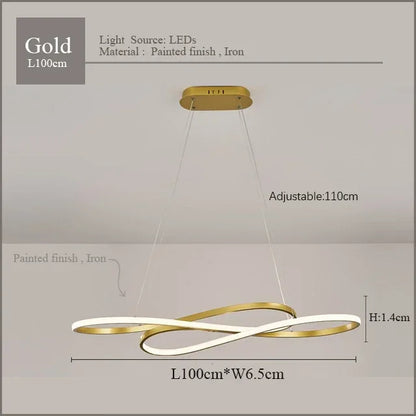 DecorBites™ LED Chandelier Dining Kitchen Living Room Electroplated Upholstery Light