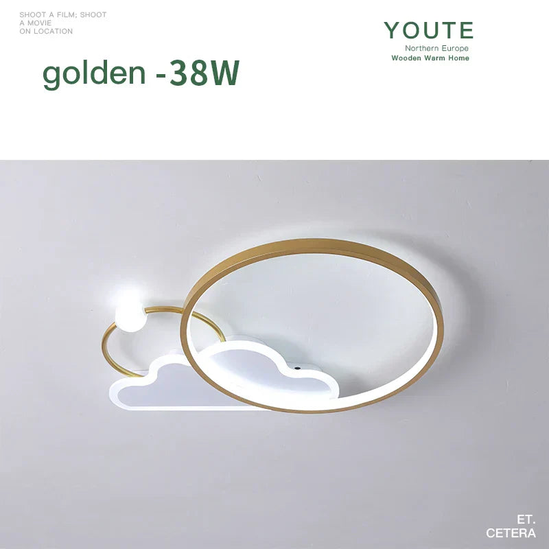 White Modern LED Chandelier Pink Nursery Design