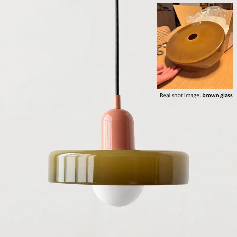 Nordic Colorful Glass Pendant Light 35Cm