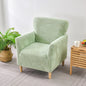 Decobites Stretch Fleece Accent Chair Cover - Solid Color Slipcovers for Sofa