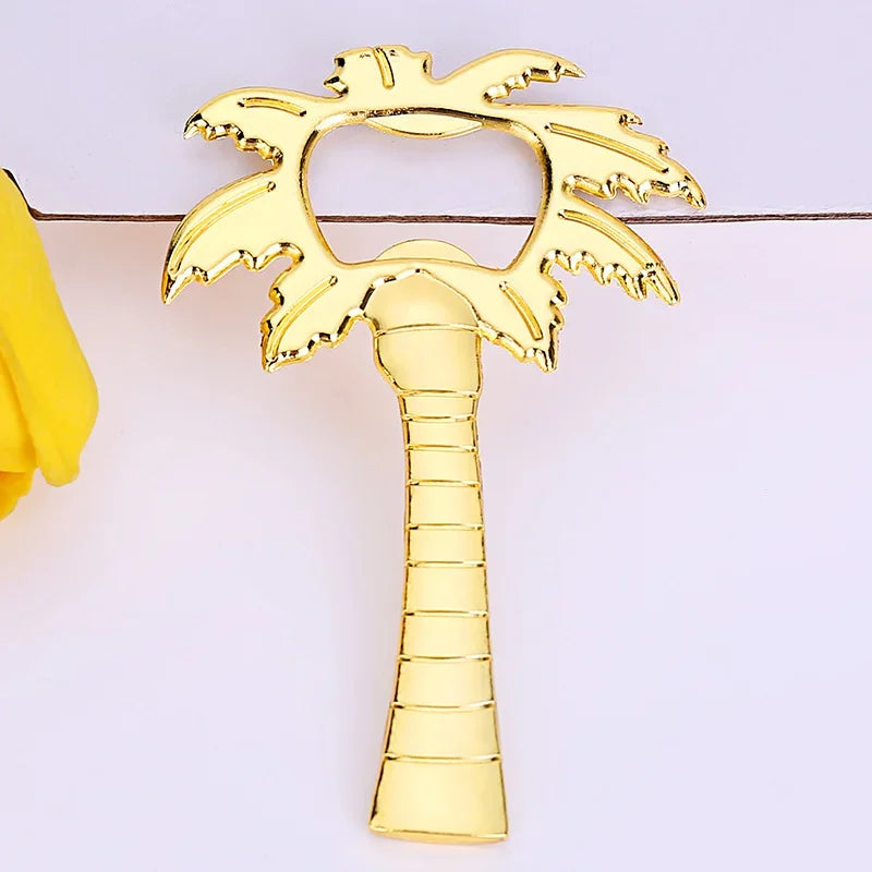 DecorBites™ Coconut Tree Bottle Opener in Silver & Gold: Wedding Kitchen Tool